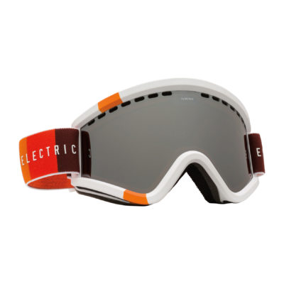 Men's Electric Goggles - Electric EGV Goggles. Orange Blast White - Bronze/Silver Chrome Men's Electric Goggles - Electric EGV Goggles. Orange Blast White - Bronze/Silver Chrome